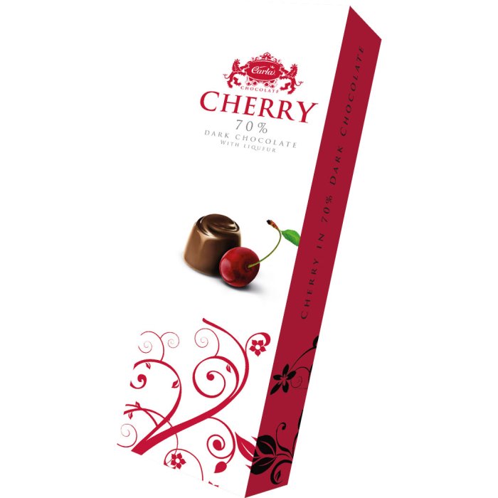 Bonboniéra Cherry 70% horká čokoláda 50g