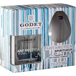 Cognac Godet Antartica 40% 0,5L + pohár