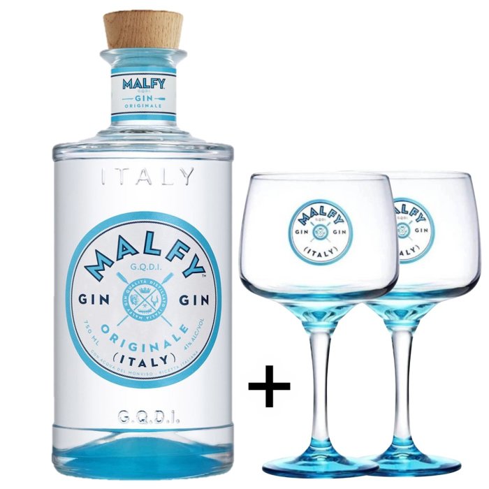 Gin Malfy Originale 41% 0,7L + 2x Pohár