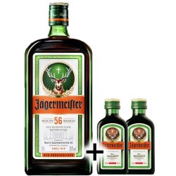 Jägermeister 35% 1L + 2x miniatúrka Jägermeister 35% 0,04L