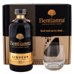 Likér Bentianna Grape & Herbs 38% 0,7L + pohár