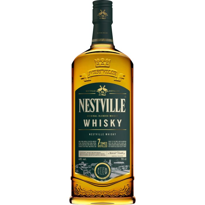 Nestville Whisky Blended 3yo  40% 0,7L + Drevený Súdok