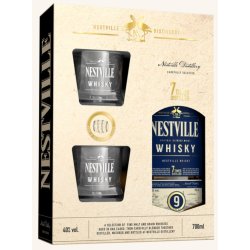 Nestville Whisky Blended 9yo darčekové balenie s pohármi  40% 0,7L