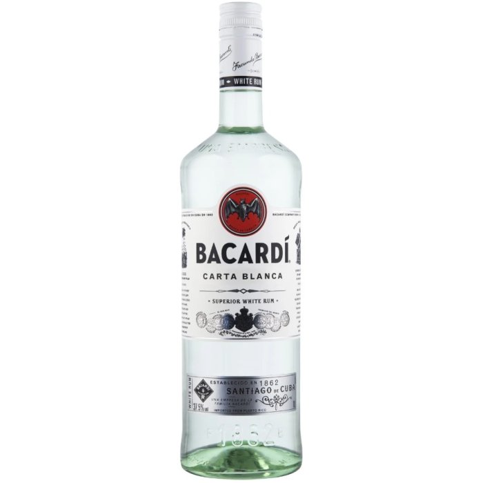 Rum Bacardi Carta Blanca 37,5% 0,7L