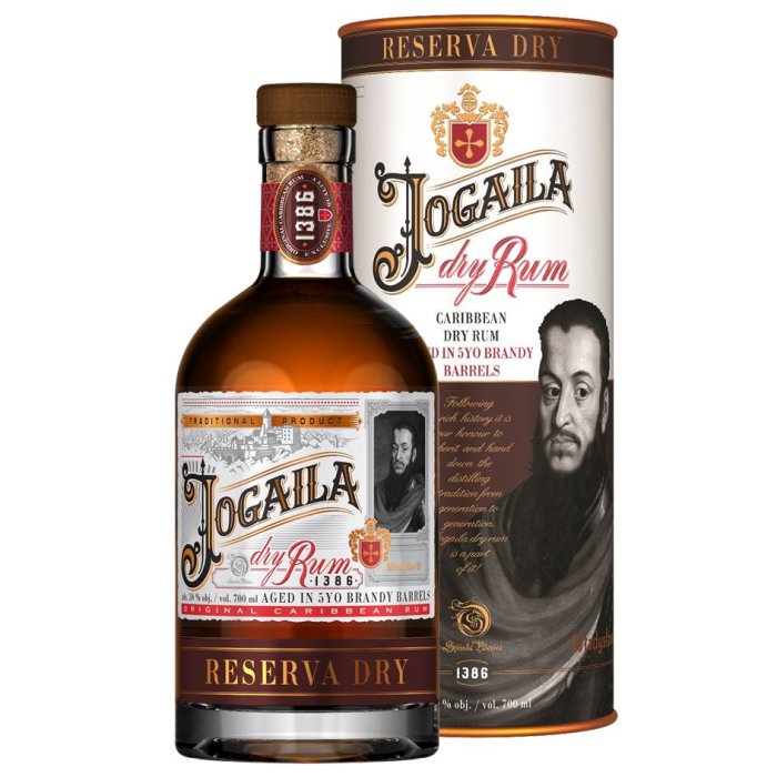 Rum Jogaila Reserva Dry v tube 38% 0,7L