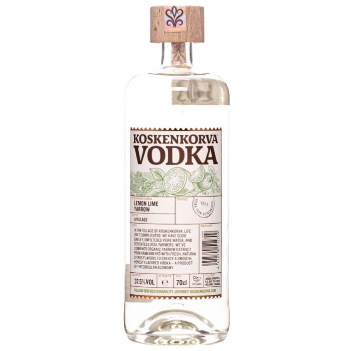 Vodka Koskenkorva Lemon Lime Yarrow 37,5% 0,7L