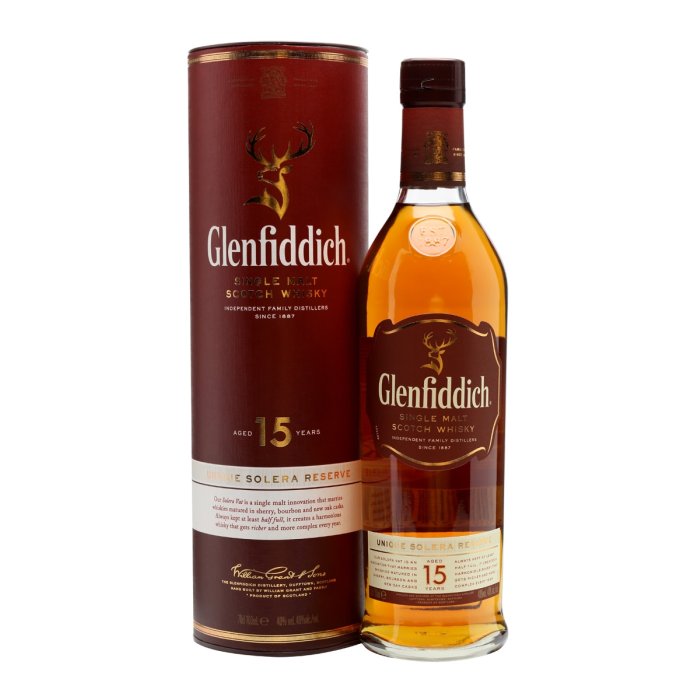 Whisky Glenfiddich v tube 15 yo 40% 0,7l