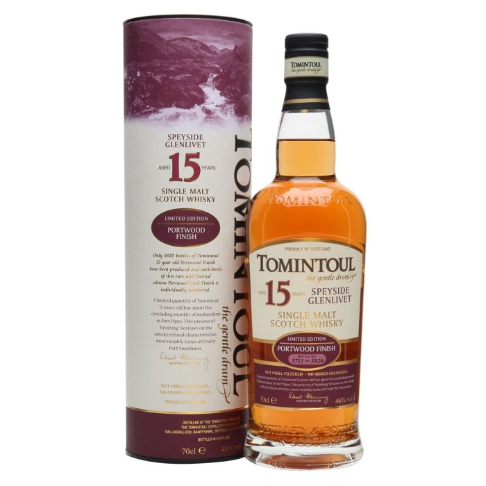 Whisky Tomintoul 15y Portwood Finish 46% 0,7L